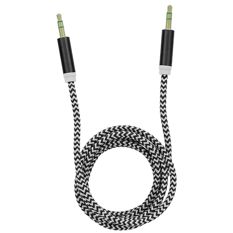 TELLUR Tellur Auxiliary Audio Cable Στερεοφωνικό Καλώδιο Ήχου Αρσενικό/αρσενικό Μήκους 1 Μέτρου Σε Μαύρο