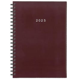 Ημερολόγιο Ημερήσιο 2025 Next Basic 12M Σπιράλ 14x21 cm Μπορντό
