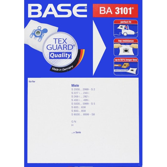 BASE BA3101 Σακούλες για Ηλεκτρική Σκούπα 5τμχ image 1