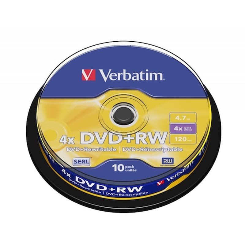 VERBATIM Δίσκοι CD/DVD Verbatim DVD+R 4.7GB 10τμχ