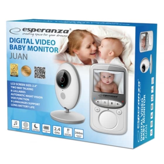 Baby Monitor Esperanza Juan Ehm003 Κάμερας & Ήχου 2.4" - Λευκό/Γκρι image 1