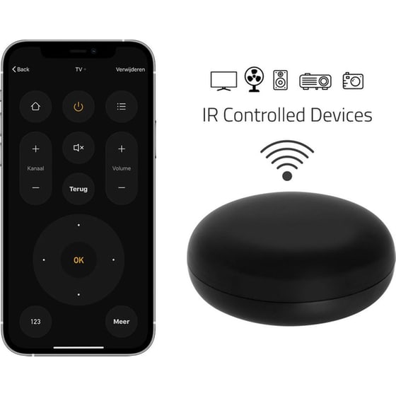 Remote Control Hombli Smart IR - Μαύρο image 0