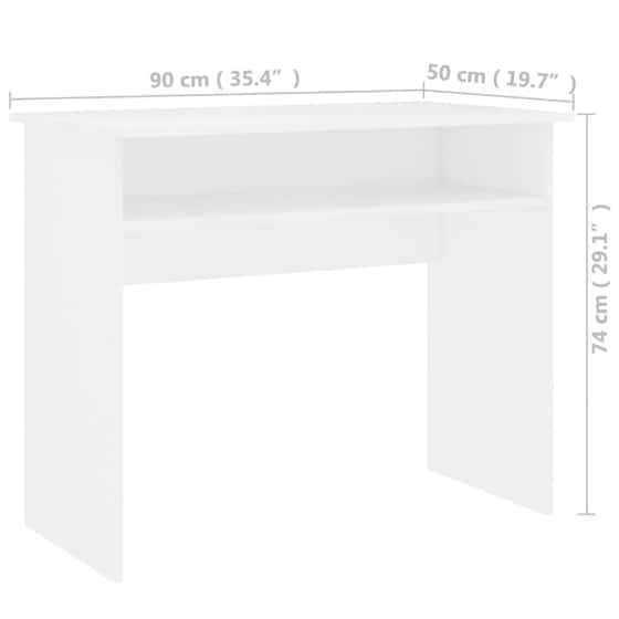 Γραφείο Μελέτης VidaXL από Μοριοσανίδα 90x50cm - Λευκό image 5