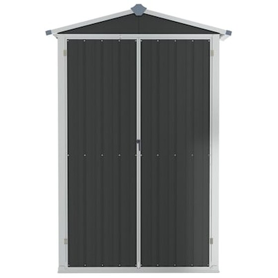 Vidaxl Αποθήκη Κήπου Ανθρακί 107,5x46x183 Εκ. Από Γαλβανισμένο Ατσάλι image 5