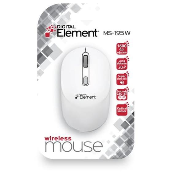 Element MS-195W Ασύρματο Ποντίκι White image 1