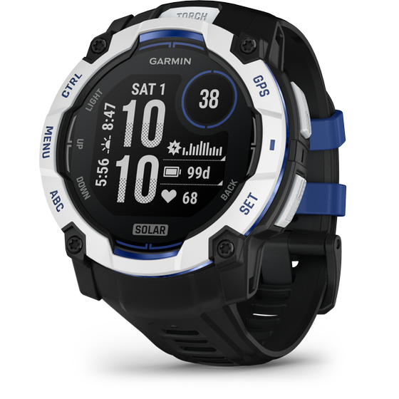 Smartwatch Garmin Instinct 3 Solar Supernova Collection 50mm - Whitestone with Black and Blue Limited Edition image 1