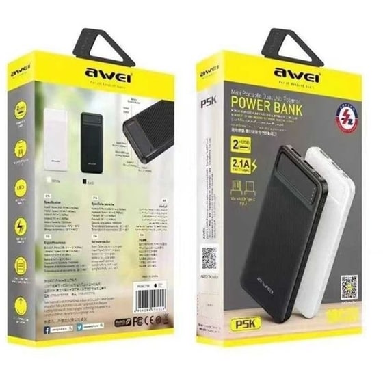 Powerbank Awei P5K Mini 10.000 mAh - Μαύρο image 1