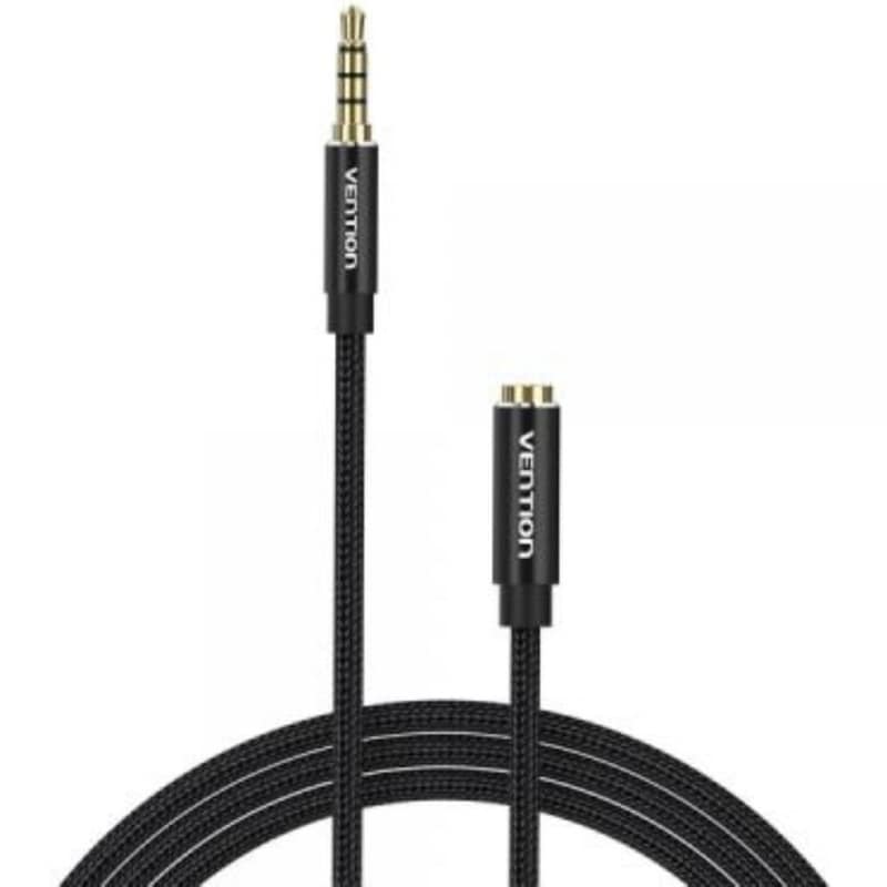 VENTION Καλώδιο Ήχου BHCBH 1x 3.5mm Jack Male σε 1x 3.5mm Jack Female 2 m Μαύρο