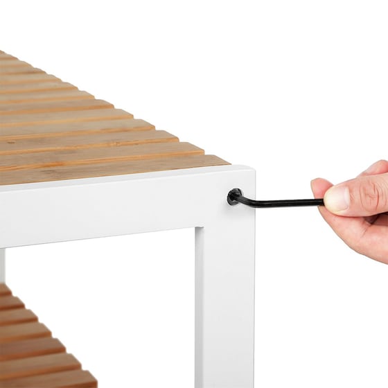 Ραφιέρα Songmics Bcb33wn από Bamboo/Μέταλλο 60x26x66cm - Καφέ/Λευκό image 2