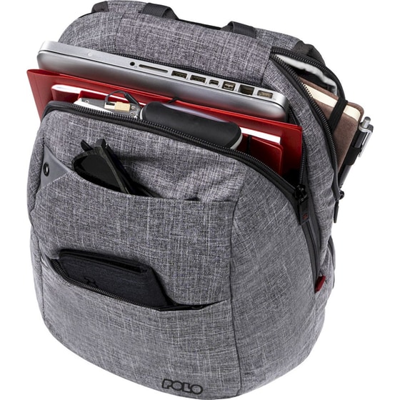Τσάντα Πλάτης Polo Capital 13 lt με Θήκη Laptop 15.6'' - Μαύρη image 2