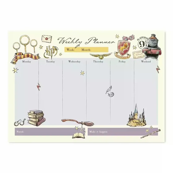 Εβδομαδιαίο Πλάνο Μπλοκ A4 Harry Potter Glasses 21x29cm image 0