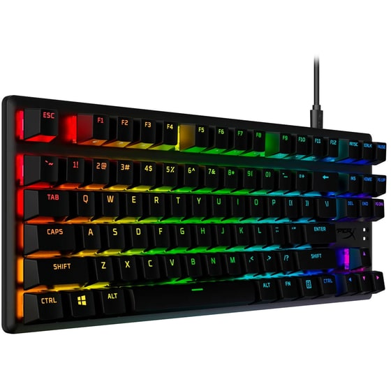 HyperX Alloy Origins Core PBT Gaming Μηχανικό Πληκτρολόγιο Tenkeyless με HyperX Aqua διακόπτες και RGB Μαύρο (US) image 1