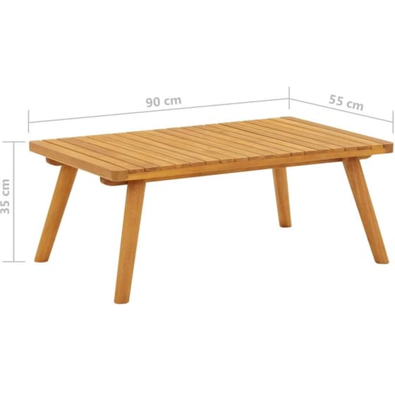 Τραπέζι Εξωτερικού Χώρου VidaXL από Ξύλο 90x55x35 cm - Καφέ image 5