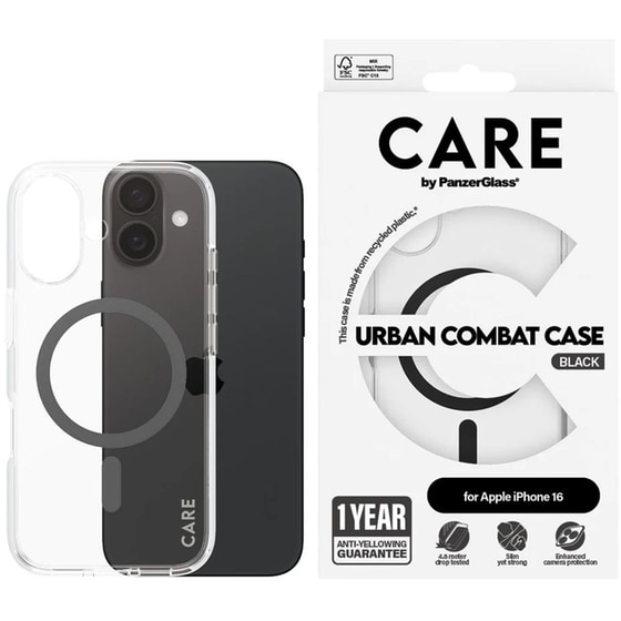Θήκη Apple iPhone 16 - PanzerGlass Urban Combat Case - Black image 1