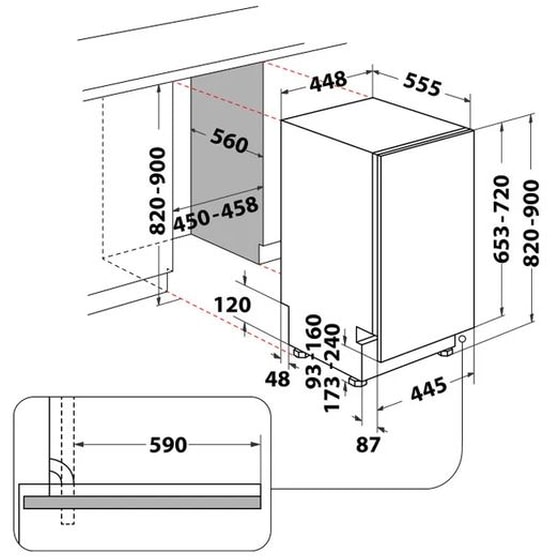 HOTPOINT HSIC 3M27 C S για 10 Σερβίτσια Πλήρως Εντοιχιζόμενο Πλυντήριο Πιάτων image 4