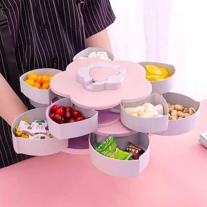 Περιστρεφόμενη Πτυσσόμενη Πιατέλα Για Γλυκά Και Ξηρούς Καρπούς Candy Box Pattern Rotating