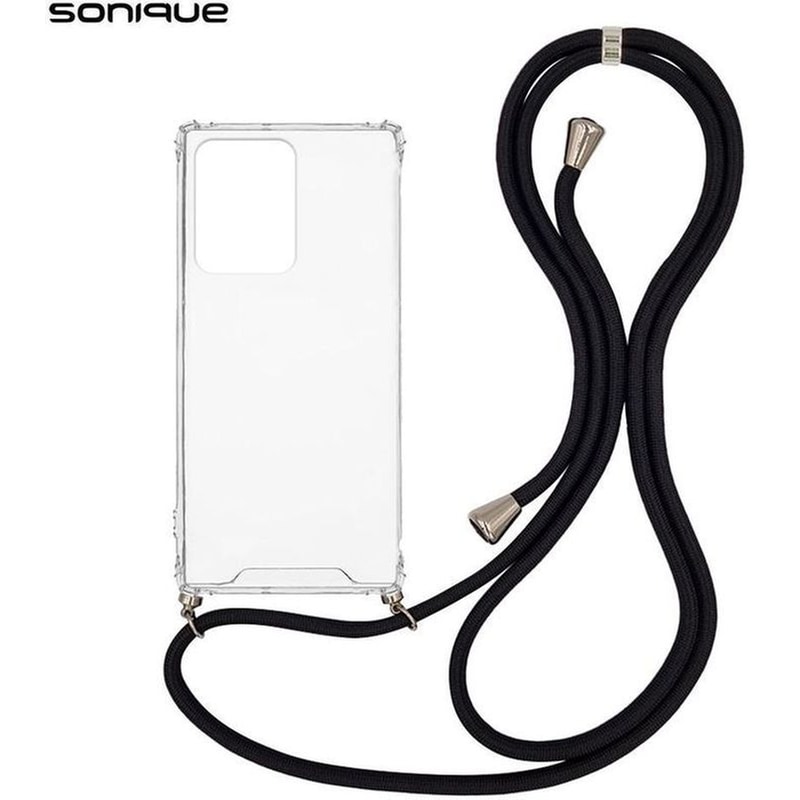 Θήκη Xiaomi Redmi Note 12 5G - Sonique Armor Clear Με Κορδόνι - Ροζ