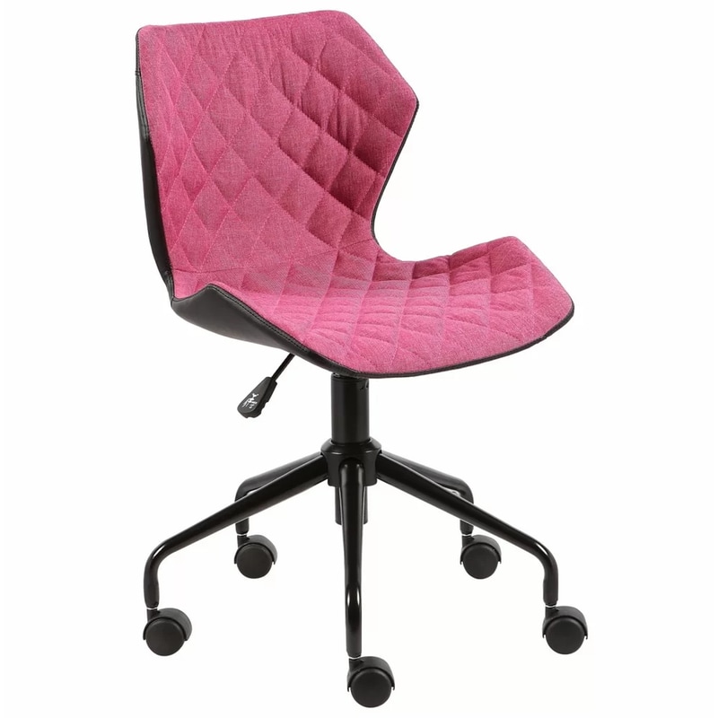 WOODWELL Καρέκλα Γραφείου Woodwell David EO207 από Μέταλλο/Ύφασμα - Μαύρη/Ροδί