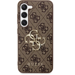 Guess “4g Logo Collection” Θηκη Προστασιας “saffiano” Από Δερματίνη – Samsung Galaxy S23 S911 (καφέ – Guhcs23s4gmgbr)
