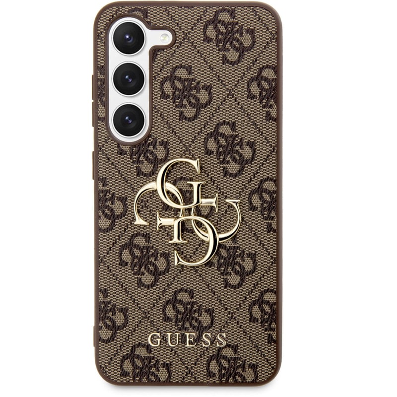 Guess “4g Logo Collection” Θηκη Προστασιας “saffiano” Από Δερματίνη – Samsung Galaxy S23 S911 (καφέ – Guhcs23s4gmgbr)