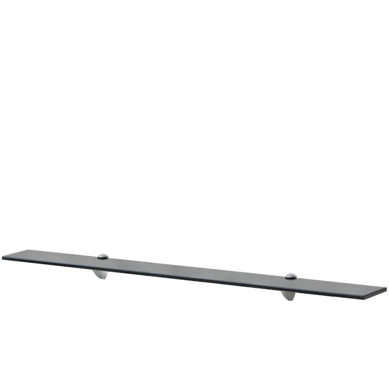VIDAXL Ράφι Τοίχου VidaXL από Γυαλί 100x20 cm - Μαύρο