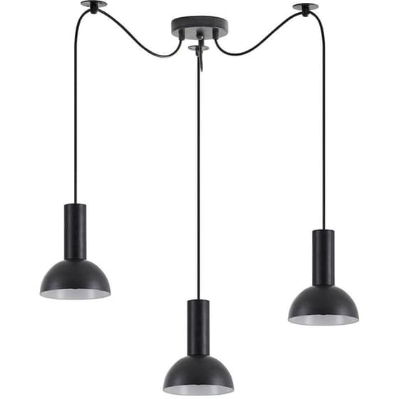 Φωτιστικό Οροφής Τρίφωτο Homelighting 77-8556 Μεταλλικό - Μαύρο image 0