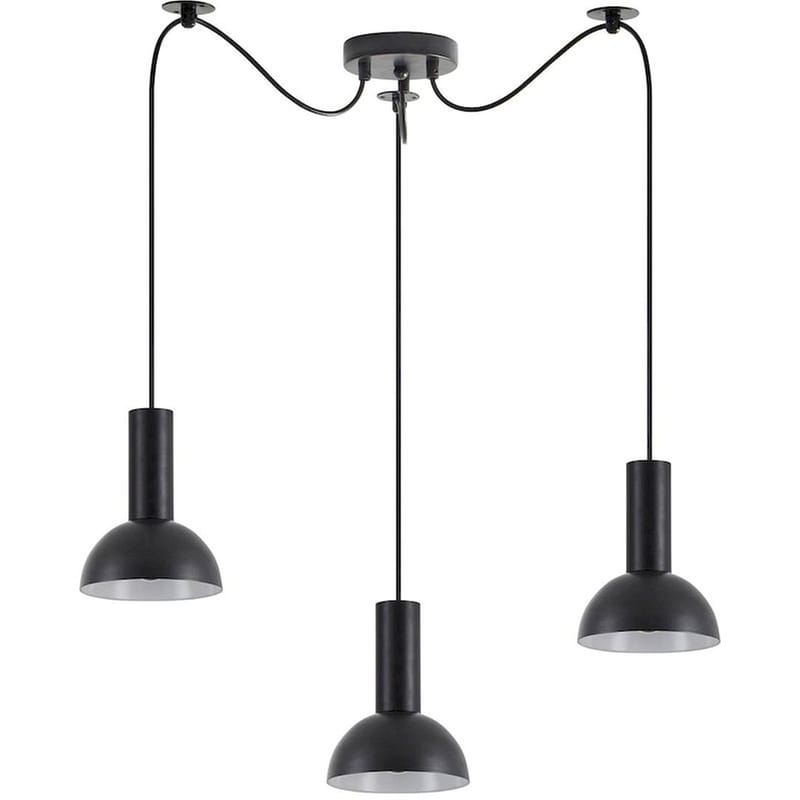 Φωτιστικό Οροφής Τρίφωτο Homelighting 77-8556 Μεταλλικό - Μαύρο