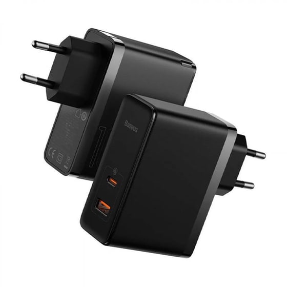 Φορτιστής Πρίζας Baseus με Θύρα USB-A/ USB-C 100W Power Delivery / Quick Charge 4 - Μαύρο CCGP090201 image 1