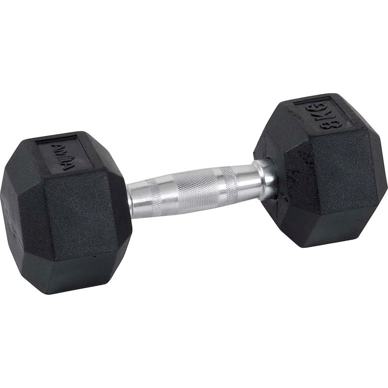 Βαράκι Εξάγωνο 40 kg Amila Rubber Cover Class A 84599 από Ατσάλι με Επένδυση Λάστιχου - Μαύρο