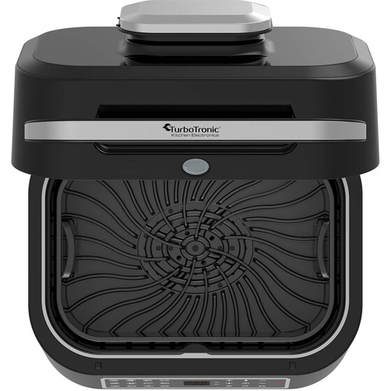TURBOTRONIC TT-AG700 με Καπάκι 1800 W 6.5 L Μαύρο/Ασημί Φριτέζα Αέρος - Grill image 3