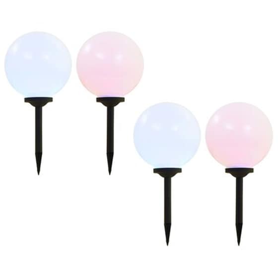 Vidaxl Φωτιστικά Μπάλες Εξωτερικού Χώρου Ηλιακά 4 Τεμ. Led 30 Εκ. Rgb image 1