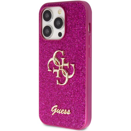 Θήκη Apple iPhone 15 Pro - Guess Fixed Glitter 4g Logo Case - Μωβ image 4
