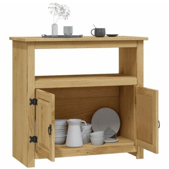 Έπιπλο Τηλεόρασης VidaXL Ξύλο Πεύκου 80x43x78 cm - Καφέ image 3