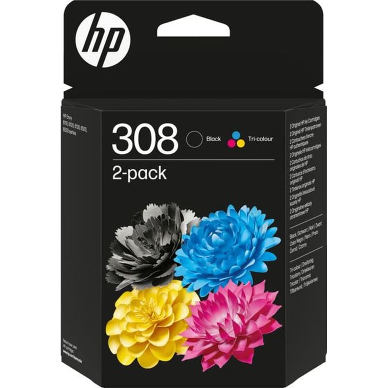 HP 308 Instant In Πολλαπλό Μελάνι Εκτυπωτή 6L6S6UE με 2 δοχεία μελάνης