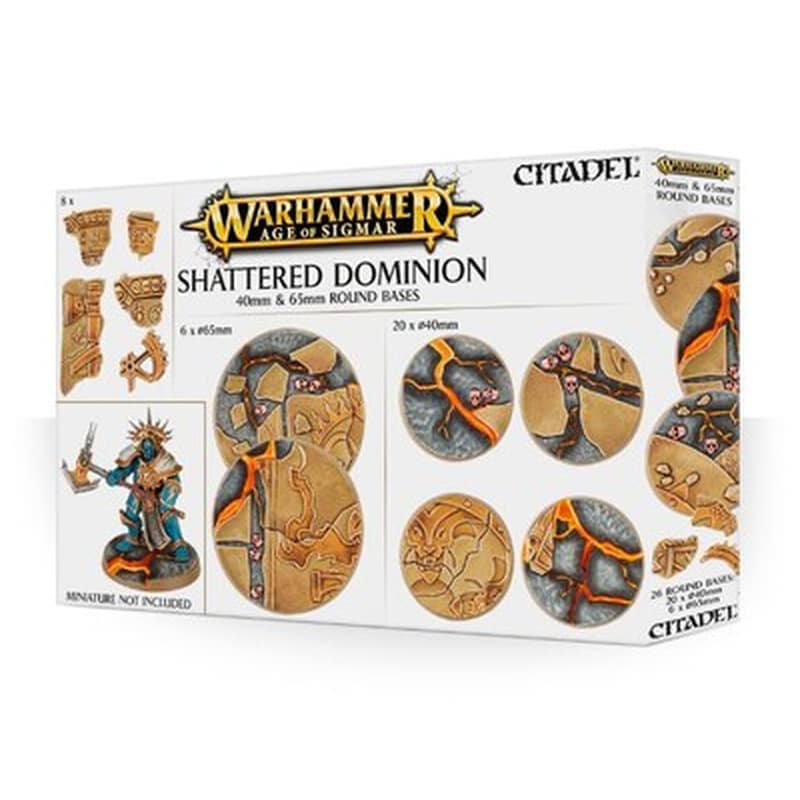 GAMES WORKSHOP Shattered Dominion 40mm+65mm Round Bases