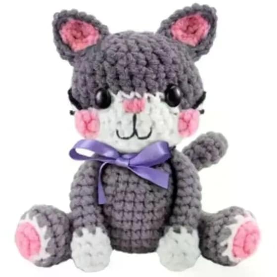 Σετ Πλεξίματος Santoro με Βελονάκι Grey Cat image 2