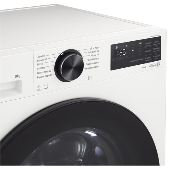 LG F4X5009TWB 9 kg 1.400 Στροφές με WiFi Λευκό Πλυντήριο Ρούχων image 4