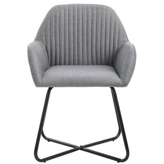 Καρέκλες Τραπεζαρίας Vidaxl Υφασμάτινες 6 Τμχ - Ανοιχτό Γκρι image 1