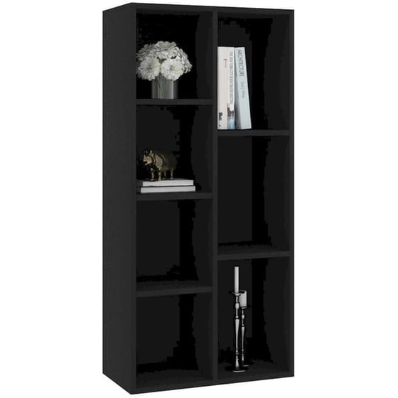 Βιβλιοθήκη VidaXL από Μοριοσανίδα 50x26x106 cm - Μαύρο image 2