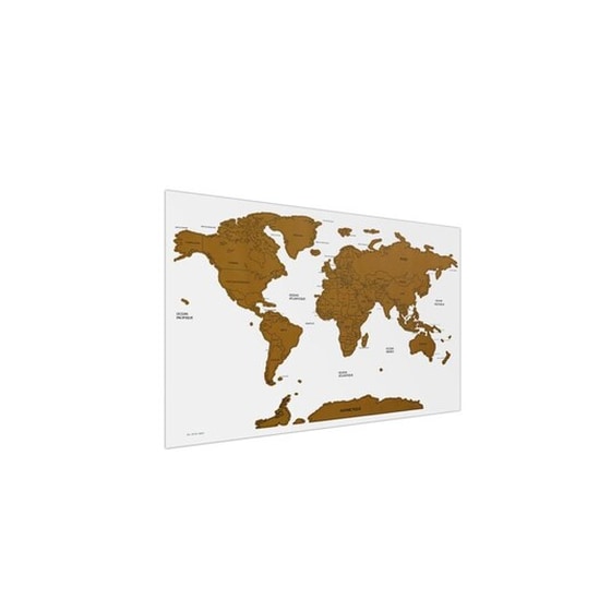 Παγκόσμιος Χάρτης Ξυστό Με Ξύστρα, World Scratch Map, 82x59 Cm Λευκό image 2