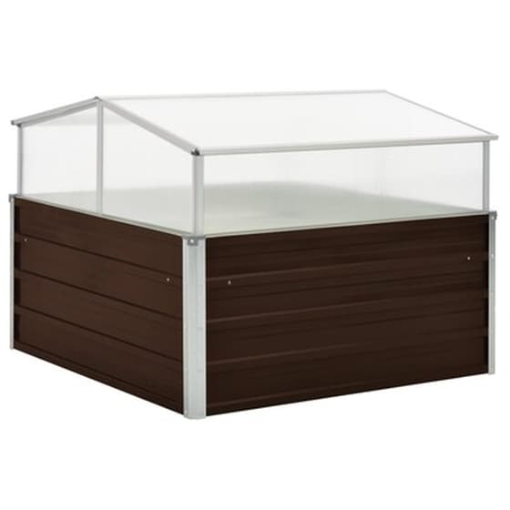 Vidaxl Θερμοκήπιο Σπορείο Καφέ 100x100x85 Εκ. Από Γαλβανισμένο Χάλυβα image 1