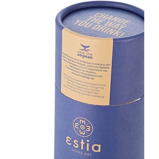 Παγούρι Θερμός Estia Home Art Save The Aegean Denim Blue 500 ml image 5