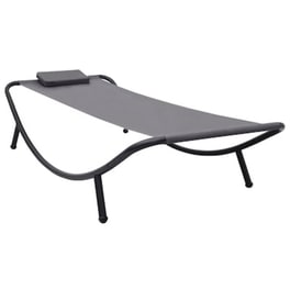 Ξαπλώστρα/ Κρεβάτι VidaXL από Ατσάλι 200x90x40 cm - Γκρι