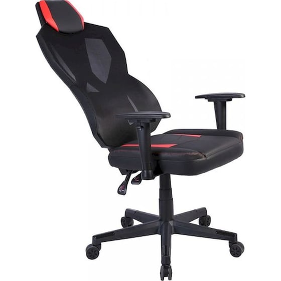 Καρέκλα Γραφείου/ Gaming 24Mall Raider Pro LED RGB από Ύφασμα Mesh - Μαύρο/ Κόκκινο image 8