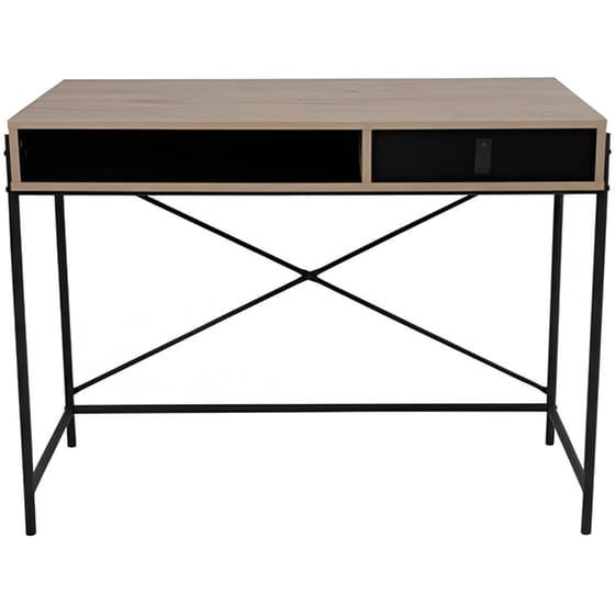 Γραφείο Μελέτης Liberta από Μελαμίνη 104x55cm - Sonoma/Μαύρο image 2