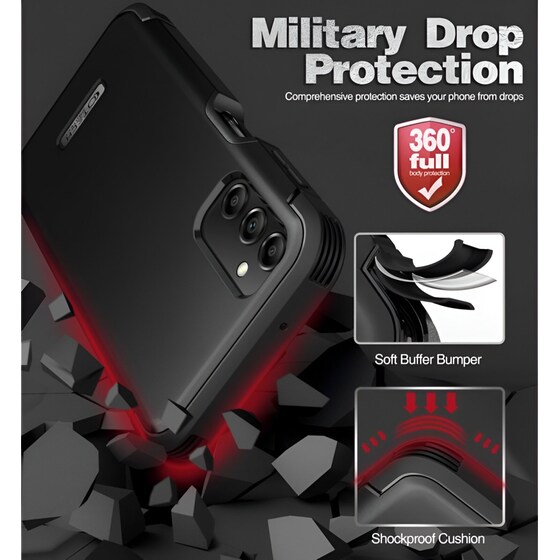 Θήκη Samsung Galaxy A14 - Tech-Protect Kevlar - Μαύρο image 4
