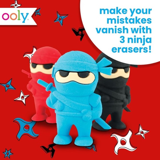 Γόμες Ooly Ninja (3 Τεμάχια) image 4