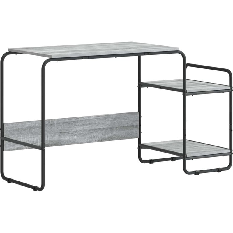 Γραφείο VidaXL με Αποθηκευτικό Χώρο 131,5x50x75,5 cm - Γκρι Sonoma