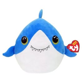 Λούτρινο TY Squishy Beanies Finsley Καρχαρίας Μπλε (38cm) 1607-39366