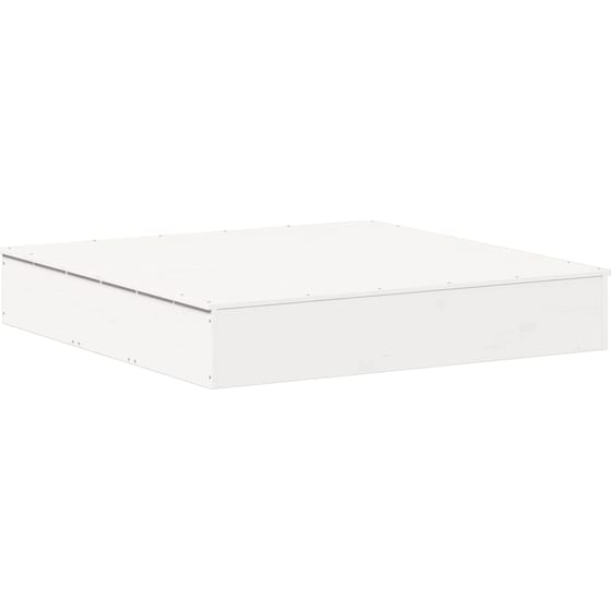 VidaXL Αμμοδόχος με Κάλυμμα 111x111x19.5cm Ξύλινη - Λευκό image 5